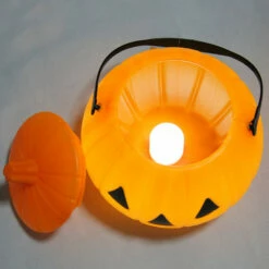 Halloween Plastic Pumpkin Lantern Light Candy Bag -Cosplay Cove Shop 1