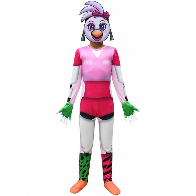 Glamrock Chica Five Nights At Freddy's Lycra Cosplay Costume 2 Glamrock Chica Five Nights At Freddy's Lycra Cosplay Costume - Image 2