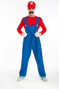 Super Mario Luigi Mario Cosplay Costume For Adults Halloween Costume -Cosplay Cove Shop hlw mario adults 1