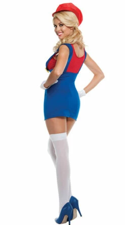 Women Super Mario Luigi Mario Beauty Cosplay Costume Dress For Adults Halloween Costume -Cosplay Cove Shop hlw mario women adults 1