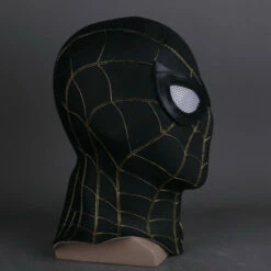Spider Man No Way Home Black And Gold Inside Out Suit Cosplay Mask -Cosplay Cove Shop hlw mask spiderblackgold 1