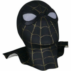 Spider Man No Way Home Black And Gold Inside Out Suit Cosplay Mask