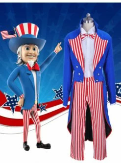 Uncle Sam Complete Cosplay Costume -Cosplay Cove Shop hlw unclesam