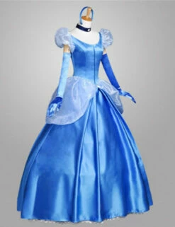 Disney Cinderella Princess Cosplay Outfit For Children And Adults Halloween Costume -Cosplay Cove Shop image hlw cinderellacostume 1